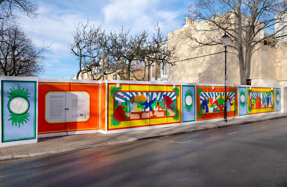 Overview of Together as One mural on Land 7 Lansdowne Road